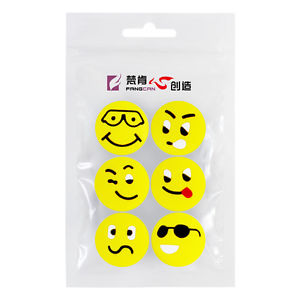 (6pcs/pack) FANGCAN Emoji Face Silicone Dampener for Squash and Tennis Racket