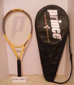 Prince Triple Threat Scream OS 110 Tennis Racquet 4 1/2 - NEW GRIP + VGC