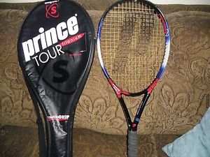 Prince Tennis Racquet & Bag Tour Titanium Power Beam Synergy Series 110 -Grip 4"
