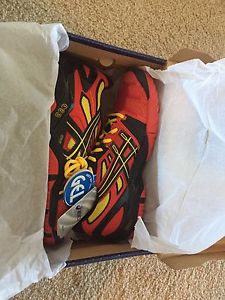 Asics Gel Resolution Men's tennis shoes (Red/Black/Yellow) Size (US) 10.0