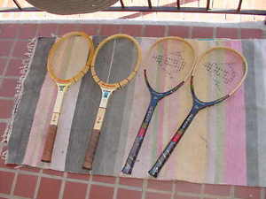Dunlop TRAID 600 and Futabaya Wood Wooden Tennis RACQUETS