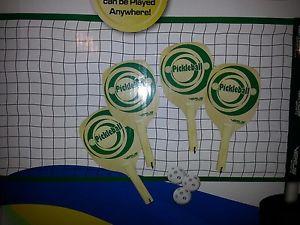 New 4 Player Pickleball Set Paddles Pickle Balls Net Tennis