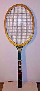 VTG Maureen Connolly Mo Tennis Racquet Wilson Finalist Wooden Photo Signature