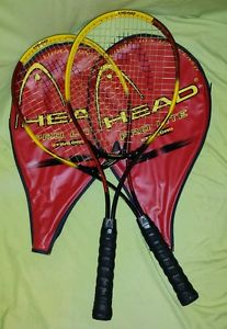 Lot 2 Head Pro Lite XtraLong Tennis Racket and Carry Case - 4 3/8