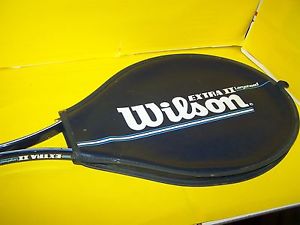 Wilson Extra ll Largehead Metal Tennis Racket w/ Protector Cover w/ LEATHER GRIP