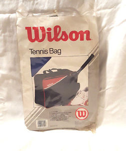 Vintage Wilson Club Tote Tennis Gym Carrying Carry On Bag Blue Red 17"x13"x6"