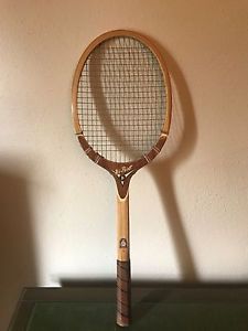 VINTAGE Tad Davis Wooden Tennis Racket Racquet Hi Point 4 3/8 L Custom USA Made!