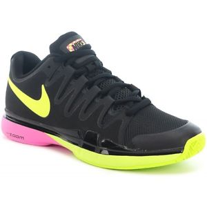 Nike Zoom Vapor 9.5 Tour Bk/Pink/Volt Men's Tennis Shoes Size 8.5