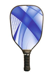 Pickleball Paddle - Blue Curves