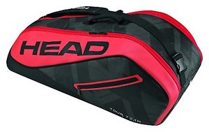Head Tour Team 6R Combi Tennis Racquet Racket Bag - Black / Red - Reg $75