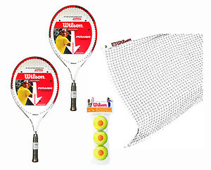 Wilson Federer 25" Junior Tennis Kit (2 Racquets/ 3 Balls/ 1 Net) 9-10 Year Old