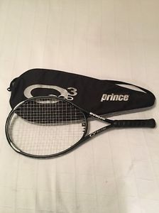 Prince Tennis Racquet O3 Silver Used Once 4 Grip, 27.75 Length, 1600 Power Level