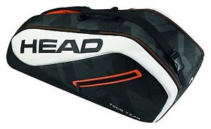 Head Tour Team 6R Combi Tennis Racquet Racket Bag - Black / White - Reg $75