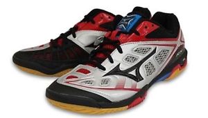 Mizuno JAPAN Badminton Shoes Wave Fang RX 71GA1505 Silver Black Red
