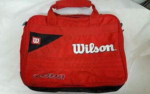Rare Wilson Tour Red Nylon Padded Computer Case