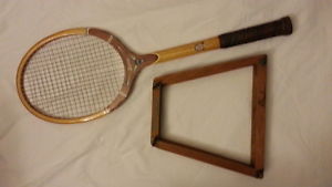 TAD Davis Hi-Point Tennis racquet -wooden - custom made in USA 4 1/2