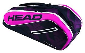 Head Tour Team 6R Combi Tennis Racquet Racket Bag - Navy / Pink - Reg $75