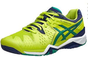 *NEW* Asics Gel Resolution  6 Lime Green Blue Men's Tennis Shoe