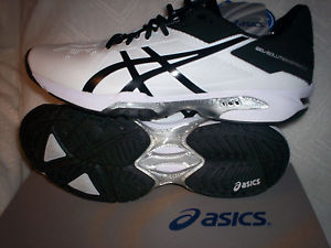 Asics Mens Gel Solution Speed 3 NIB Sz 9 Wht/Blk/Silv E600N-0190 Tennis Shoe