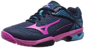 Mizuno Tennis Shoes Lady's WAVE EXCEED TOUR 2 61GB1673 Navy X pink X light blue