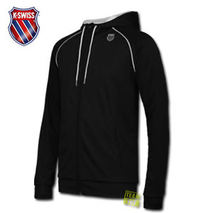 K-SWISS Hombre Suéter de tenis Sudadera Lograr negro/blanco