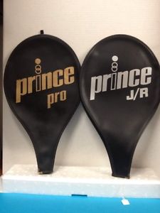 Prince Pro and Prince J/R Tennis Racquet Racket Covers  Black Gold/ Black Silver