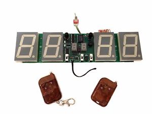 Digital Tennis Score Keeper with Wireless Control, PCB assembly and two fobs