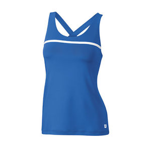 Wilson Camiseta Musculosa De Mujer Top tenis Equipo Tanque azul