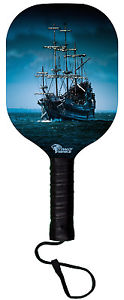 Pirate Ship Wooden Pickleball Paddle