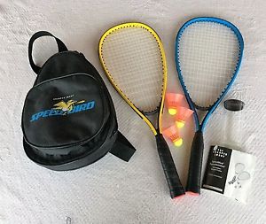 Sharper Image SpeedBird Speedminton Racquets with bag, birds, instructions