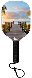 Beach Dock Island Wooden Pickleball Paddle