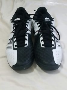 Adidas Barricade 6.0 Tennis Shoes - Men's SIZE 10- White/Black/Metal - G02391