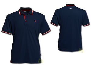 Fila Hombre Camisetas de tenis Camiseta Polo Piro azul oscuro