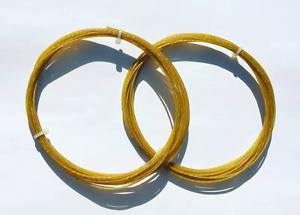 (3) SETS 16G N.G.W. VERSION 2 100% NATURAL GUT TENNIS RACQUET STRING YELLOWCOLOR