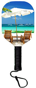 Paradise Beach Wooden Pickleball Paddle