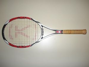 WILSON K-FACTOR SIX.ONE TOUR 90  TENNIS RACQUET 4 3/8 (NEW STRINGS)