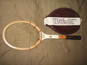 Wilson Jack Kramer autograph Tennis Racket 4 1/2 Medium w/ jacket
