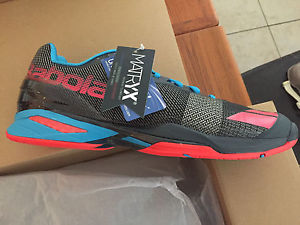 New BABOLAT Men`s Jet All Court Tennis Shoes Gray/RedBlue Size 11 - Ltd Edition