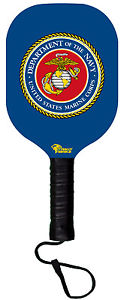 US Marine Corps Wooden Pickleball Paddle