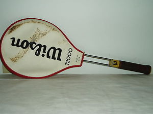 Wilson T2000 Long Grip Steel Tennis Racket With Jacket
