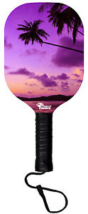 Purple Beach Paradise Composite Pickleball Paddle