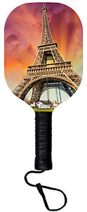Eiffel Tower Wooden Pickleball Paddle