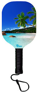 Paradise Beach Shores Wooden Pickleball Paddle