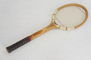 Vintage DUNLOP Wood Tennis Racket Made in England LIGHT/MEDIUM GRIP4 F/S 846v27