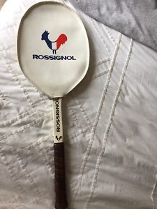 Vintage ROSSIGNOL Strato Tournament Tennis Racquet w Cover, Excellent, Made USA