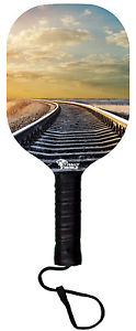 Train Tracks Wooden Pickleball Paddle