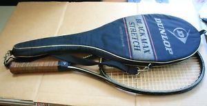 DUNLOP BLACK MAX STRETCH TENNIS RACQUET WITH FULL COVER, 4 1/2 L,