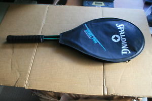 SPALDING REBEL PRO, MIDSIZE TENNIS RACQUET W/COVER 4 3/8"L NEW GRIP, ORIGINAL