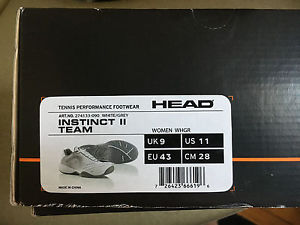 Head Women's Instinct II Team Tennis Shoe White/Grey - Size 11