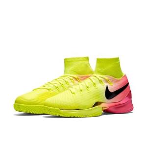 NEW $220 NIKE COURT AIR ZOOM ULTRAFLY QS TENNIS SHOES VOLT/PINK 819692-306 SZ 10